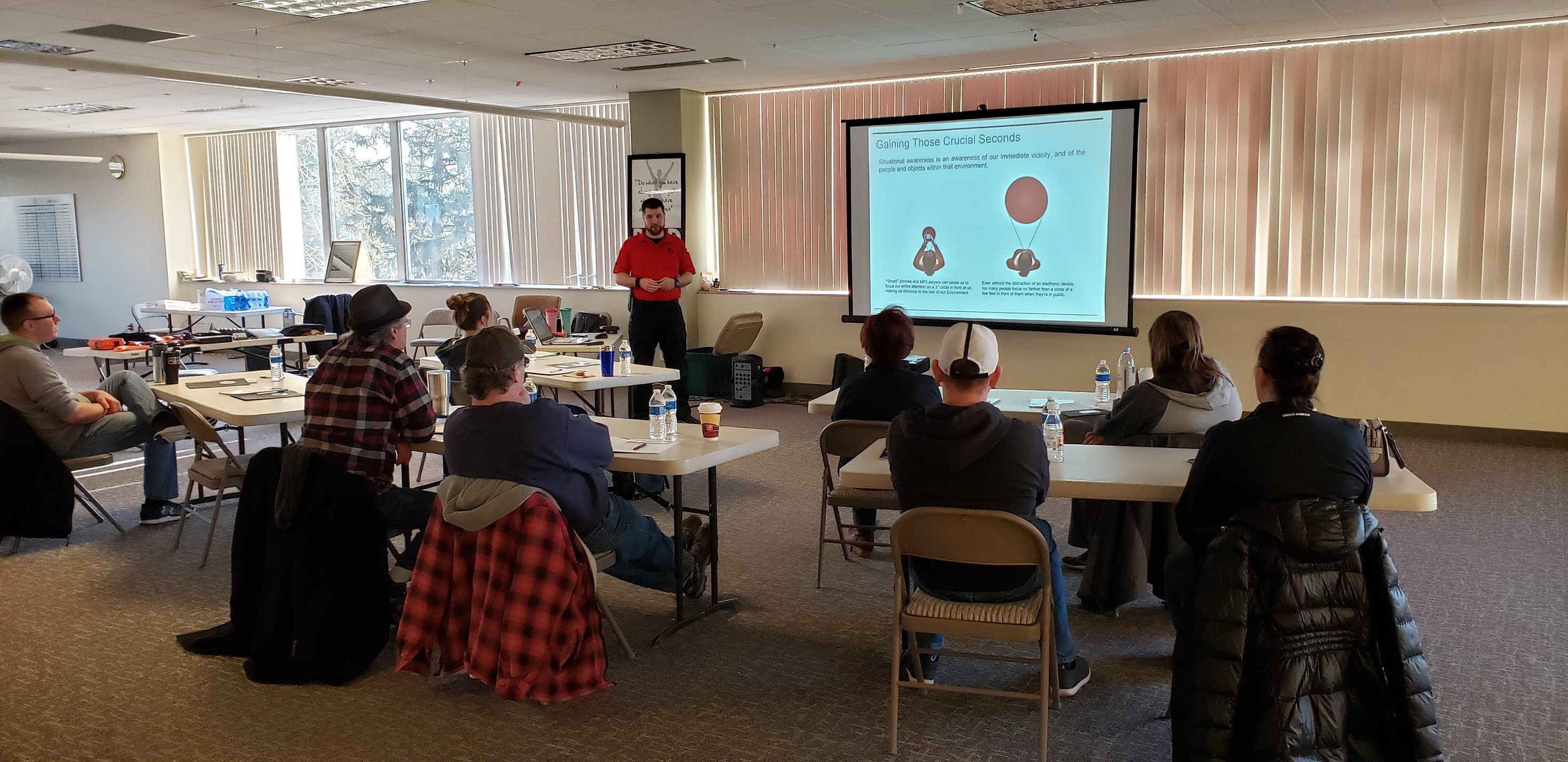 Chad Krumrei teaching firearms safety class